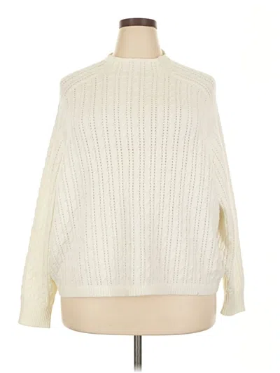 Pre-owned Time And Tru Turtleneck Sweater In Ivory