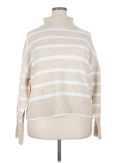 Pre-owned Time And Tru Turtleneck Sweater In Ivory