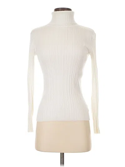 Pre-owned Time And Tru Turtleneck Sweater In Ivory