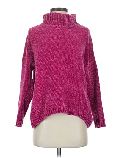 Pre-owned Time And Tru Turtleneck Sweater In Pink