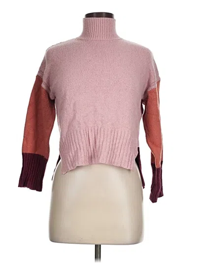 Pre-owned Time And Tru Turtleneck Sweater In Pink