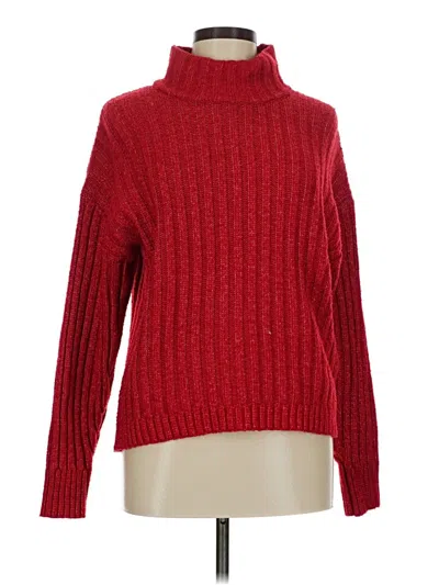 Pre-owned Time And Tru Turtleneck Sweater In Red