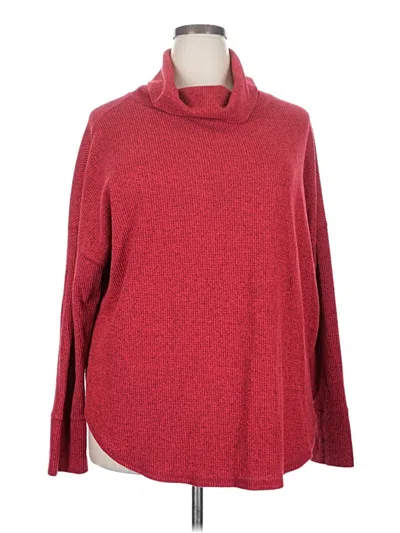 Pre-owned Time And Tru Turtleneck Sweater In Red