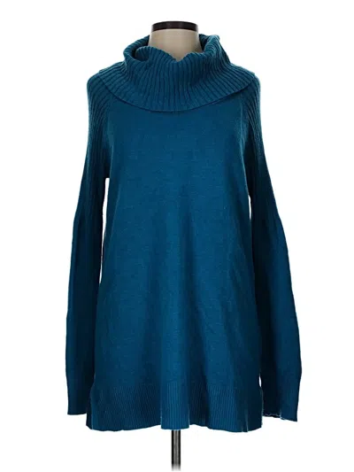 Pre-owned Time And Tru Turtleneck Sweater In Teal