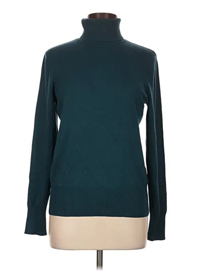 Pre-owned Time And Tru Turtleneck Sweater In Teal
