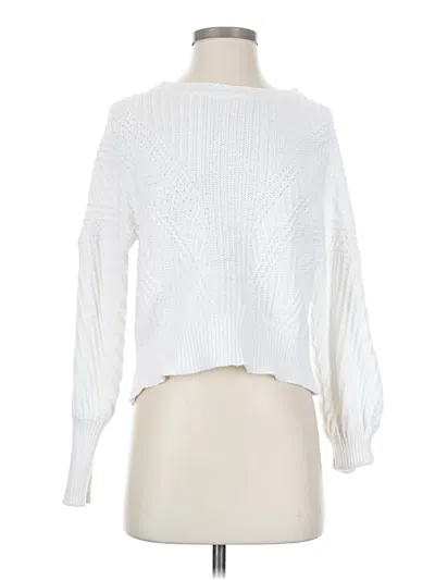 Pre-owned Time And Tru Turtleneck Sweater In White