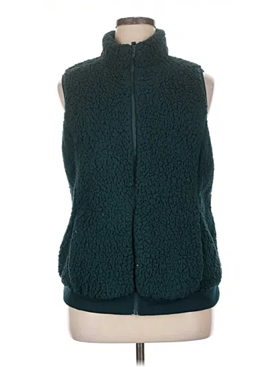 Pre-owned Time And Tru Vest In Teal