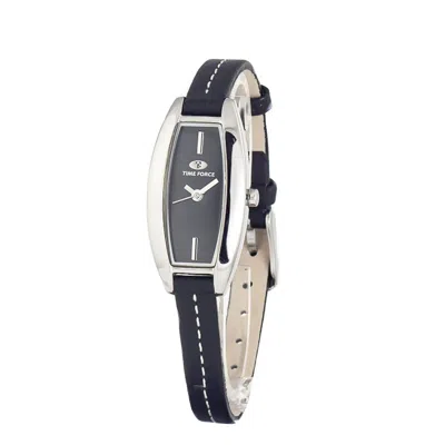 Time Force Leather Women's Watch In Black