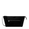 Time Resistance Black Leather Cosmetic Bag Dopp Kit - Ragtime In Black