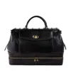 Time Resistance Black Leather Doctor Bag, Medical Bag, Leather Handbag - Doctor Faustus In Black