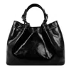 Time Resistance Black Leather Tote Bag For Women - The Betrothed In Black