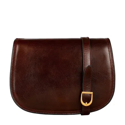 Time Resistance Brown Leather Cross Body Bag For Women - Moonfleet