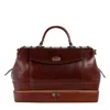 Time Resistance Brown Leather Doctor Bag, Medical Bag, Leather Handbag - Doctor Faustus In Brown