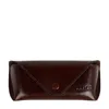 Time Resistance Brown Leather Glasses Case For Women - A High Wind In Jamaica