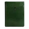 Time Resistance Green Leather Portfolio - The Loved One In Green