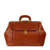 Time Resistance Italian Cognac Brown Leather Doctor Bag For Women - Hamlet In Brown