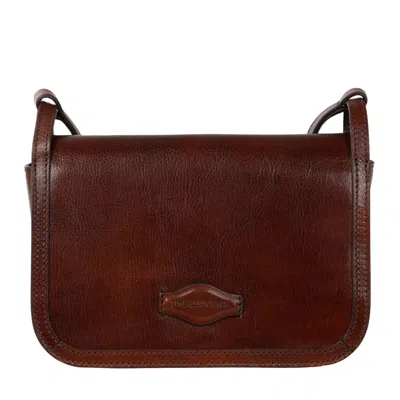 Time Resistance Leather Crossbody Bag For Women - Il Piacere - Brown