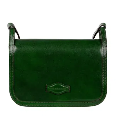 Time Resistance Leather Crossbody Bag For Women - Il Piacere - Green