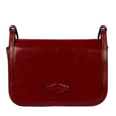 Time Resistance Leather Crossbody Bag For Women - Il Piacere - Red