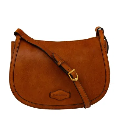 Time Resistance Leather Hobo Bag For Women - La Noia - Brown