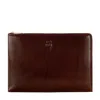 Time Resistance Leather Mens Clutch Purse In Brown - The Brothers Karamazov In Brown