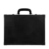 Time Resistance Men's Black Leather Attaché Case Briefcase - A Legacy In Black