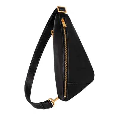Time Resistance Men's Black Leather Chest Bag – Tales Of The City