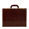 Time Resistance Men's Brown Leather Large Attaché Case Briefcase - A Legacy In Brown