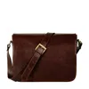 Time Resistance Men's Brown Leather Messenger Bag – The Stranger In Brown