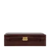 Time Resistance Men's Brown Leather Watch Box, Watch Organizer - Herzog In Brown