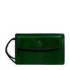 Time Resistance Men's Green Leather Clutch Purse - Decameron In Green