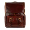 Time Resistance Men's Large Brown Leather Backpack - The Odyssey In Brown