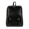 Time Resistance Men's Large Leather Backpack In Black - The Divine Comedy In Black