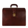 Time Resistance Men's Large Leather Briefcase In Brown - The Firm In Brown