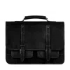 Time Resistance Men's Leather Briefcase Backpack Black - A Midsummer Night's Dream In Black