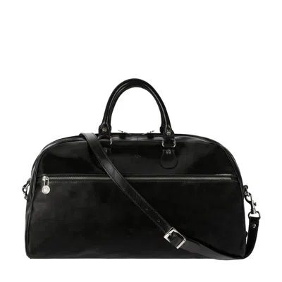 Time Resistance Men's Leather Duffel Bag - Fear And Loathing In Las Vegas - Black