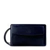 Time Resistance Men's Navy Blue Leather Clutch Purse - Decameron In Blue