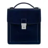 Time Resistance Men's Small Blue Leather Briefcase - Walden In Blue