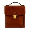 Time Resistance Small Leather Briefcase For Women In Cognac Brown  - Walden In Brown