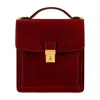 Time Resistance Small Leather Briefcase For Women In Red - Walden In Red