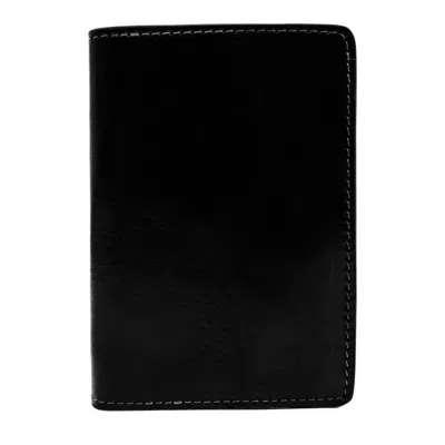 Time Resistance Small Leather Passport Holder For Women In Black - Gulliver's Travels