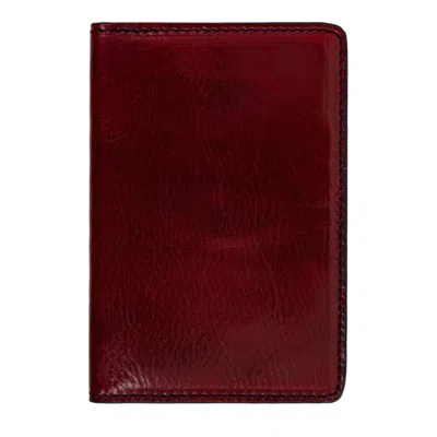 Time Resistance Small Leather Passport Holder For Women In Red - Gulliver's Travels