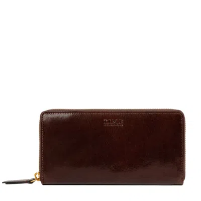 Time Resistance Women's Leather Continental Wallet - Excellent Women - Brown