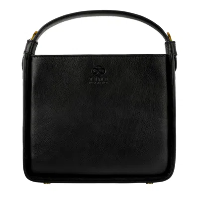 Time Resistance Women's Leather Handbag In Black - Alms For Oblivion