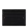 Time Resistance Womens Black Leather Credit Card Case Business Card Case - Fireflies