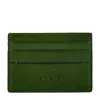 Time Resistance Womens Green Leather Credit Card Case Business Card Case - Fireflies In Green