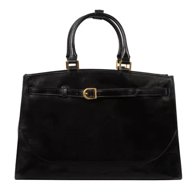 Time Resistance Womens Leather Handbag - Shirley - Black