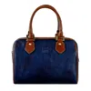 Time Resistance Womens Leather Handbag Shoulder Bag In Blue - Little Dorrit In Blue