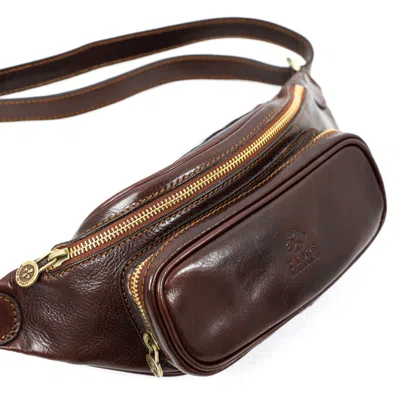 Time Resistance Womens Leather Sling Bag Belly Bag In Brown - Independent People