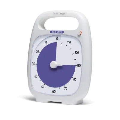 Time Timer Plus 120 Minute Timer, White